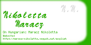 nikoletta maracz business card